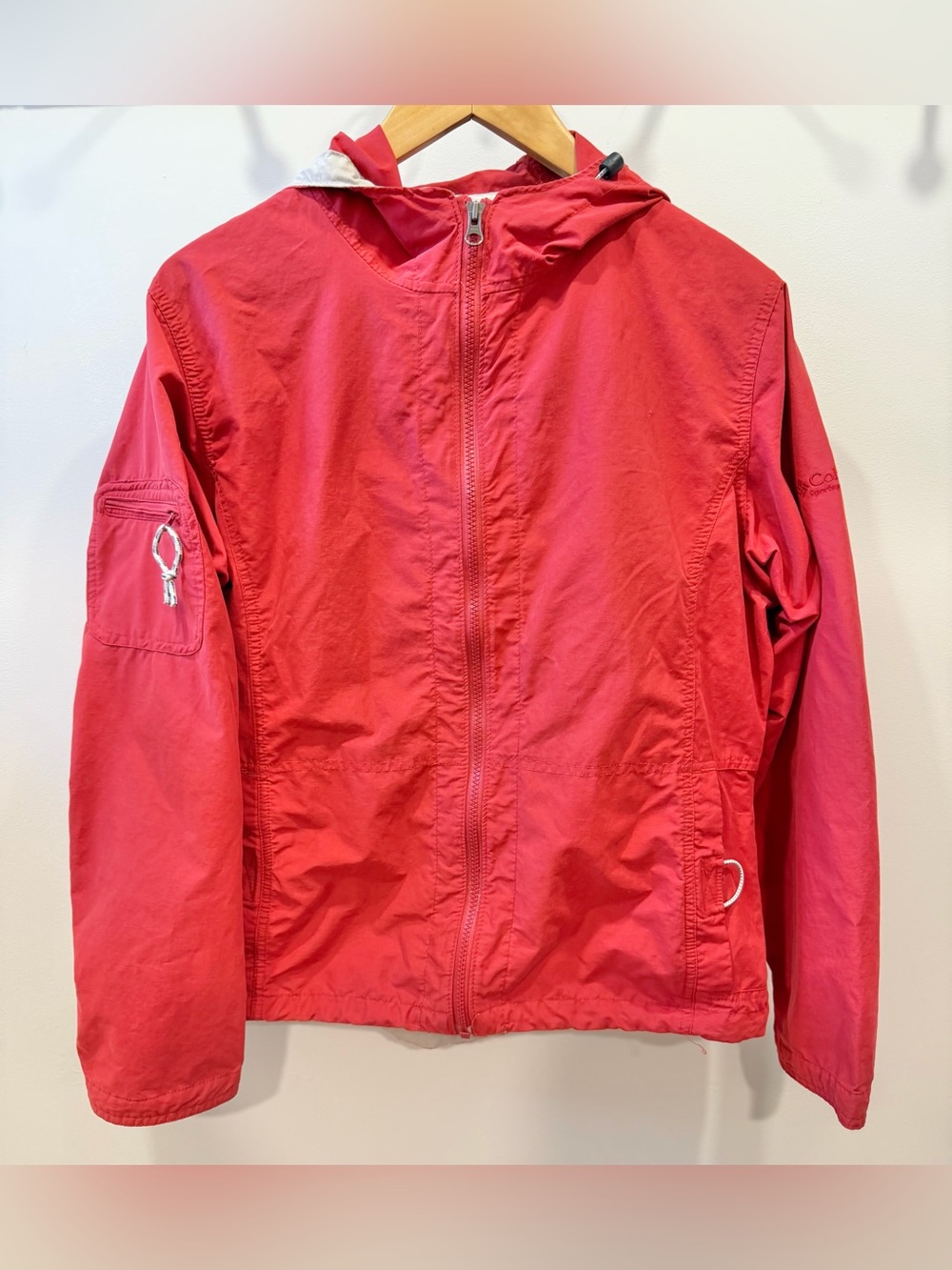 Columbia Hooded Soft Shell Red Jacket Women’s Large